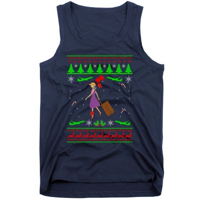 Stewardess Ugly Christmas Tank Top