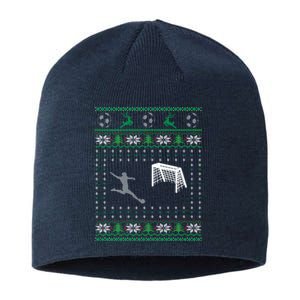 Soccer Ugly Christmas Sustainable Beanie