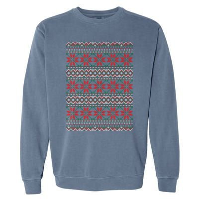 Snowflake Ugly Christmas Garment-Dyed Sweatshirt