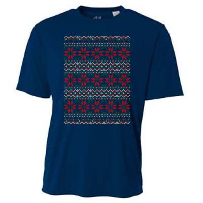 Snowflake Ugly Christmas Cooling Performance Crew T-Shirt