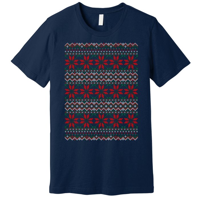 Snowflake Ugly Christmas Premium T-Shirt