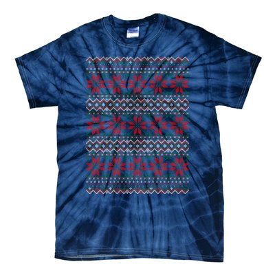 Snowflake Ugly Christmas Tie-Dye T-Shirt