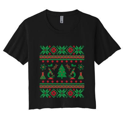 Science Ugly Christmas Sweater Dna Chemistry Biology Pcr Cute Gift Crop Top