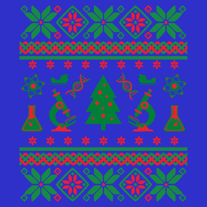 Science Ugly Christmas Sweater Dna Chemistry Biology Pcr Cute Gift Women's V-Neck T-Shirt