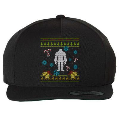 Sasquatch Ugly Christmas Wool Snapback Cap