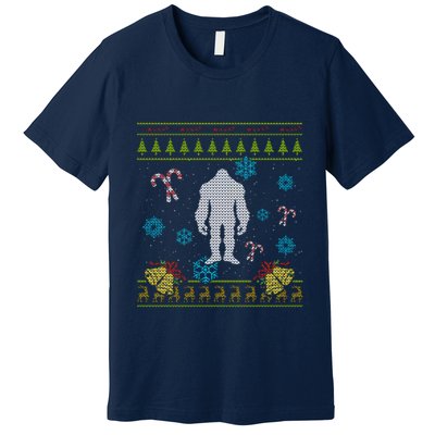 Sasquatch Ugly Christmas Premium T-Shirt