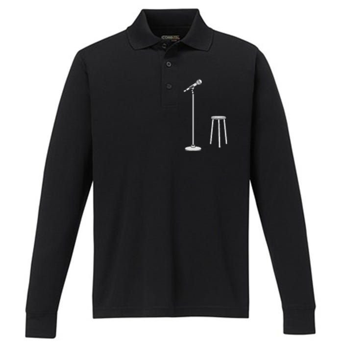 Stand Up Comedy Performance Long Sleeve Polo