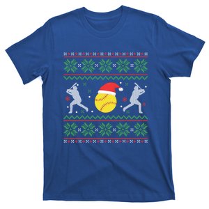 Softball Ugly Christmas Sweater Funny Xmas Softball Gift T-Shirt