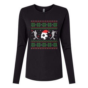 Soccer Ugly Christmas Funny Xmas Soccer Great Gift Womens Cotton Relaxed Long Sleeve T-Shirt