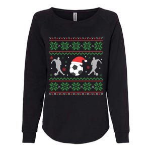 Soccer Ugly Christmas Funny Xmas Soccer Great Gift Womens California Wash Sweatshirt