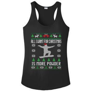 Skiing Ugly Christmas Ski Lover Gift Skier Funny Gift Ladies PosiCharge Competitor Racerback Tank