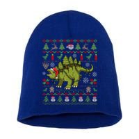 Stegosaurus Ugly Christmas Dinosaur Dino Gift Short Acrylic Beanie