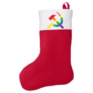 Soviet Union Communist Flag Hammer And Sickle Lgbtq Rainbow Felt Holiday Christmas Stocking