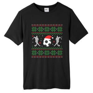 Soccer Ugly Christmas Funny Xmas Soccer Gift Tall Fusion ChromaSoft Performance T-Shirt