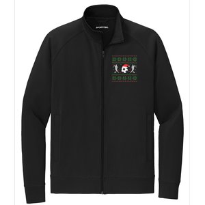 Soccer Ugly Christmas Funny Xmas Soccer Gift Stretch Full-Zip Cadet Jacket