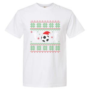 Soccer Ugly Christmas Funny Xmas Soccer Gift Garment-Dyed Heavyweight T-Shirt