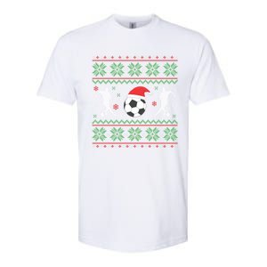 Soccer Ugly Christmas Funny Xmas Soccer Gift Softstyle CVC T-Shirt