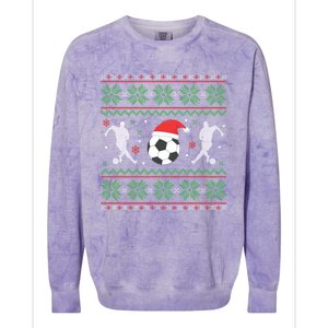 Soccer Ugly Christmas Sweater Funny Xmas Soccer Cute Gift Colorblast Crewneck Sweatshirt