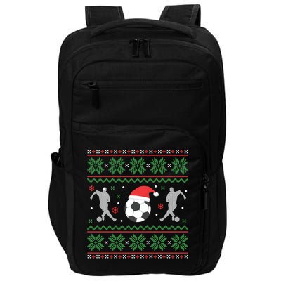 Soccer Ugly Christmas Sweater Funny Xmas Soccer Cute Gift Impact Tech Backpack