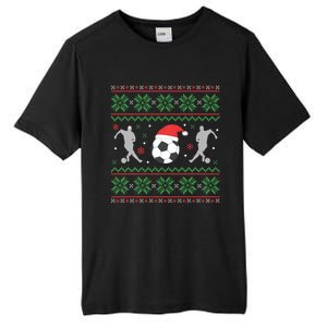 Soccer Ugly Christmas Sweater Funny Xmas Soccer Cute Gift Tall Fusion ChromaSoft Performance T-Shirt