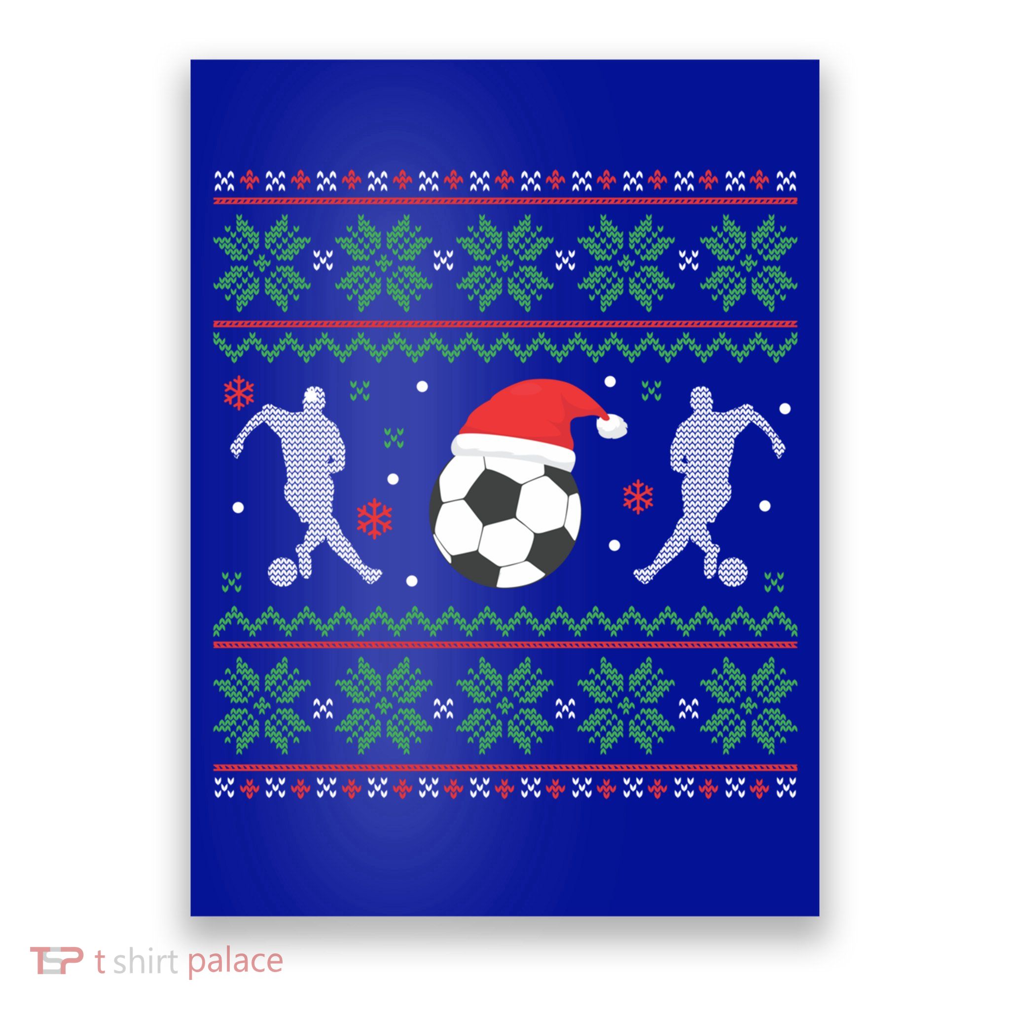 Soccer Ugly Christmas Sweater Funny Xmas Soccer Cute Gift Poster
