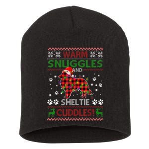 Sheltie Ugly Christmas Sweater Christmas Pajama Dog Lover Short Acrylic Beanie