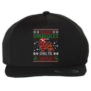 Sheltie Ugly Christmas Sweater Christmas Pajama Dog Lover Wool Snapback Cap