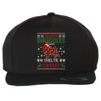 Sheltie Ugly Christmas Sweater Christmas Pajama Dog Lover Wool Snapback Cap