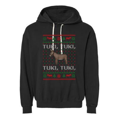 Spanish Ugly Christmas Tuki Tuki Mi Burrito Sabanero Garment-Dyed Fleece Hoodie