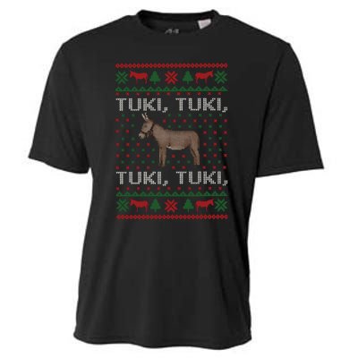 Spanish Ugly Christmas Tuki Tuki Mi Burrito Sabanero Cooling Performance Crew T-Shirt