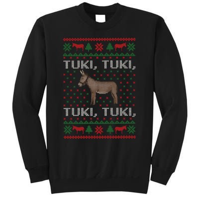 Spanish Ugly Christmas Tuki Tuki Mi Burrito Sabanero Sweatshirt