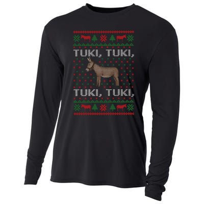 Spanish Ugly Christmas Tuki Tuki Mi Burrito Sabanero Cooling Performance Long Sleeve Crew