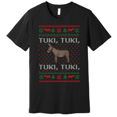 Spanish Ugly Christmas Tuki Tuki Mi Burrito Sabanero Premium T-Shirt