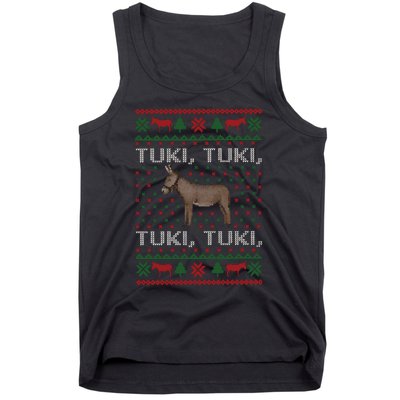 Spanish Ugly Christmas Tuki Tuki Mi Burrito Sabanero Tank Top