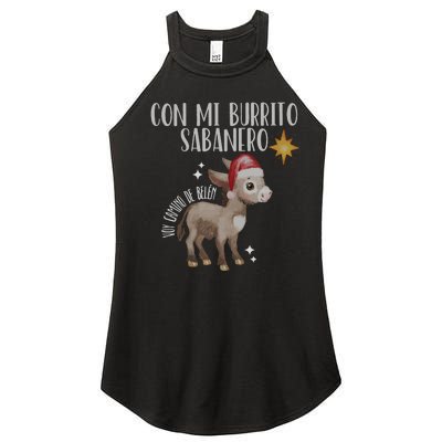 Spanish Ugly Christmas Tuki Tuki Mi Burrito Sabanero Women’s Perfect Tri Rocker Tank