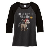 Spanish Ugly Christmas Tuki Tuki Mi Burrito Sabanero Women's Tri-Blend 3/4-Sleeve Raglan Shirt