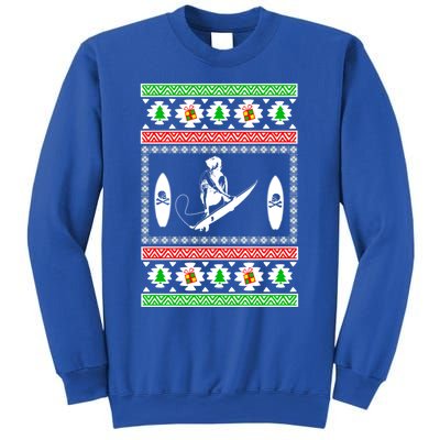 Surfing Ugly Christmas Gift For Mom Or Dad Gift Sweatshirt