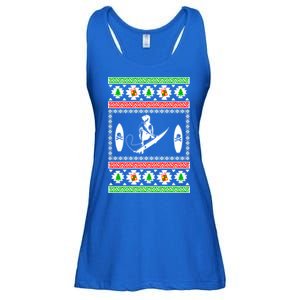 Surfing Ugly Christmas Gift For Mom Or Dad Gift Ladies Essential Flowy Tank