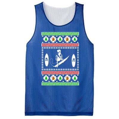 Surfing Ugly Christmas Gift For Mom Or Dad Gift Mesh Reversible Basketball Jersey Tank