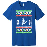 Surfing Ugly Christmas Gift For Mom Or Dad Gift Premium T-Shirt