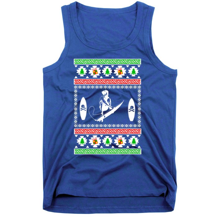 Surfing Ugly Christmas Gift For Mom Or Dad Gift Tank Top