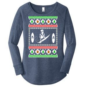 Surfing Ugly Christmas Gift For Mom Or Dad Gift Women's Perfect Tri Tunic Long Sleeve Shirt