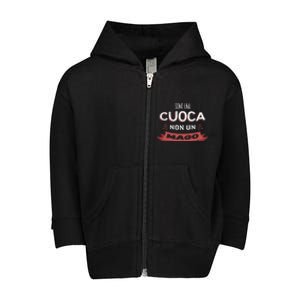 Sono Una Cuoca Non Un Mago Funny Chef Funny Gift Toddler Zip Fleece Hoodie