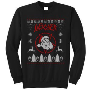 Sleigher Ugly Christmas graphic Santa Metal print Sweatshirt