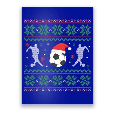 Soccer Ugly Christmas Sweater Funny Xmas Soccer Funny Gift Poster