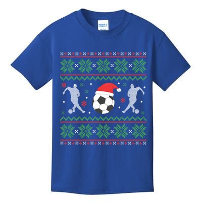 Soccer Ugly Christmas Sweater Funny Xmas Soccer Funny Gift Kids T-Shirt