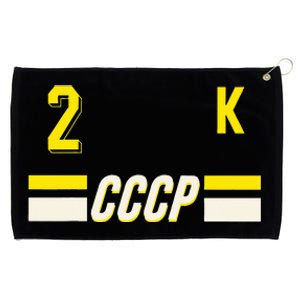 Soviet Union Cccp Or Ussr Design In Hockey Style Grommeted Golf Towel