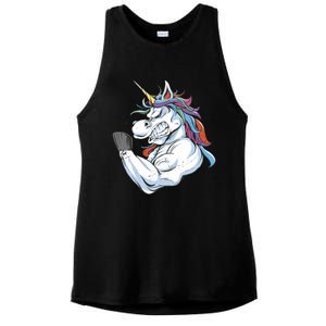 Strong Unicorn Creature Ladies PosiCharge Tri-Blend Wicking Tank