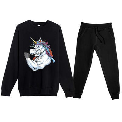 Strong Unicorn Creature Premium Crewneck Sweatsuit Set