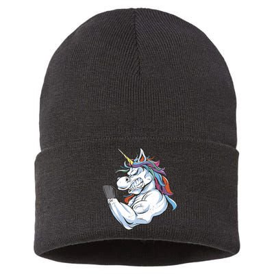 Strong Unicorn Creature Sustainable Knit Beanie
